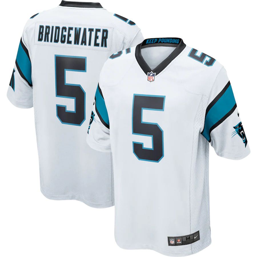 Men Carolina Panthers #5 Teddy Bridgewater Nike White Game NFL Jersey->carolina panthers->NFL Jersey